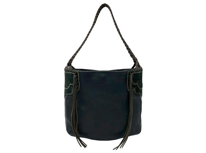 Borsa tote Loewe in pelle nera Nero - vista 3