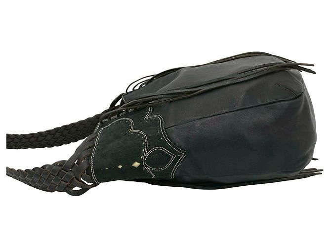 Borsa tote Loewe in pelle nera Nero - vista 5