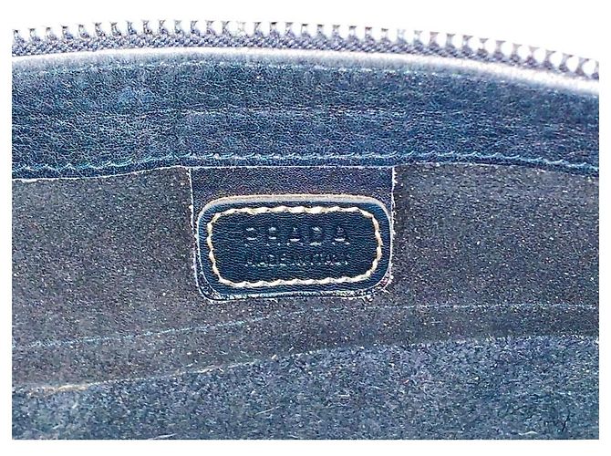 Pochette Prada in pelle blu - vista 8