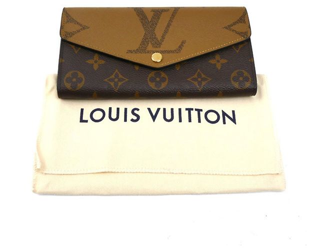 Sarah Louis Vuitton Monogram Giant Reverse Braune Geldbörse - Ansicht 7