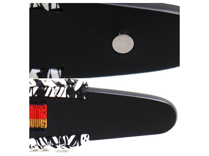 Accessorio per capelli in seta Swift Sellier Grace di Hermès Nero Bianco - vista 6