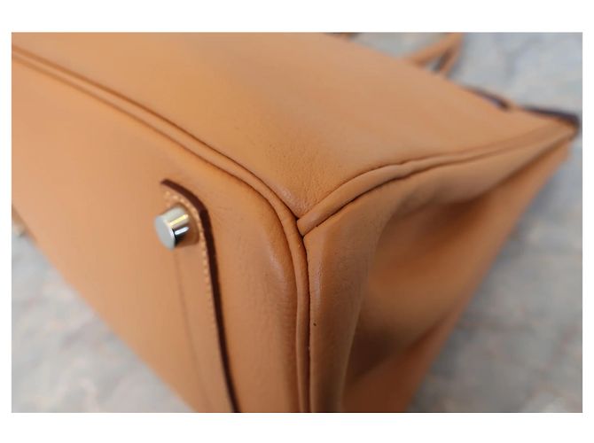 Borsa Hermès Birkin in vitello liscio marrone con hardware in palladio 35 - vista 6