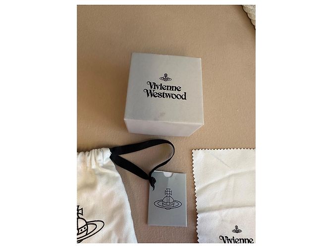Collana choker Bas Relief a tre file dorata Vivienne Westwood Bianco D'oro - vista 16
