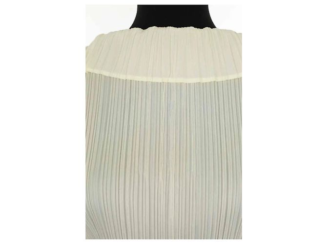 Pleats Please Top sin mangas amarillo - vista 2