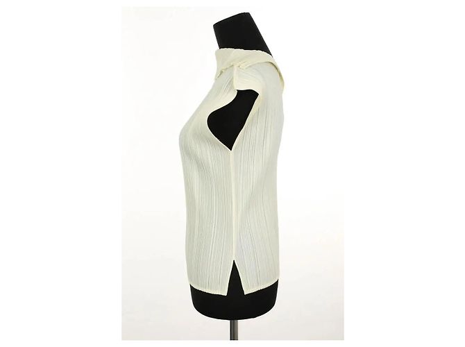 Pleats Please Top sin mangas amarillo - vista 3