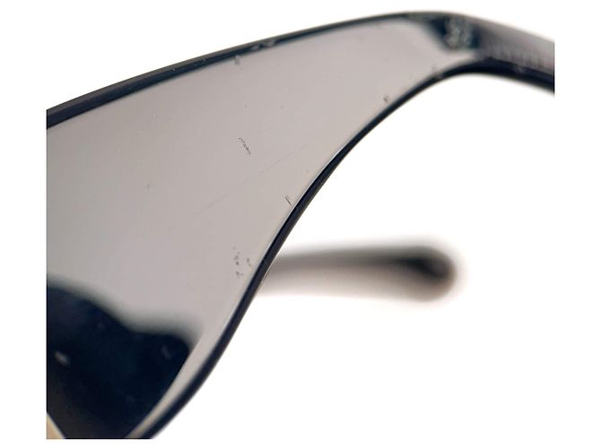 Timeless Chanel Occhiali da sole quadrati in acetato e pelle di vitello bicolore Multicolore - vista 14