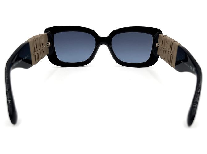 Timeless Chanel Occhiali da sole quadrati in acetato e pelle di vitello bicolore Multicolore - vista 5