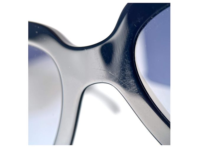 Timeless Chanel Occhiali da sole quadrati in acetato e pelle di vitello bicolore Multicolore - vista 8