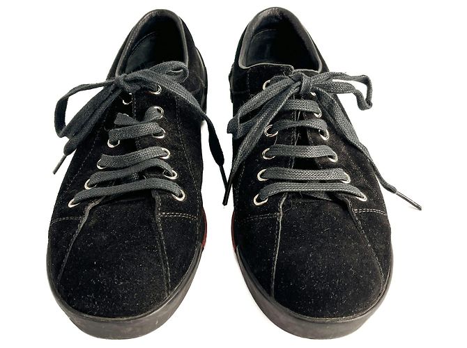 Gucci Sneakers in Suede Web Boston 38 Nero - vista 3