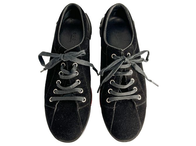 Gucci Sneakers in Suede Web Boston 38 Nero - vista 4
