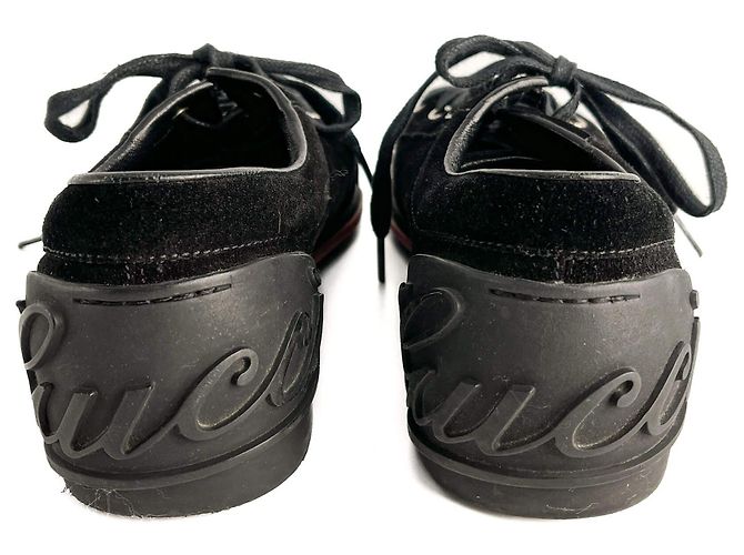 Gucci Sneakers in Suede Web Boston 38 Nero - vista 5