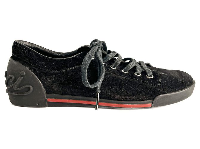 Gucci Sneakers in Suede Web Boston 38 Nero - vista 6