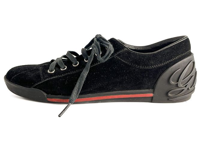 Gucci Sneakers in Suede Web Boston 38 Nero - vista 8