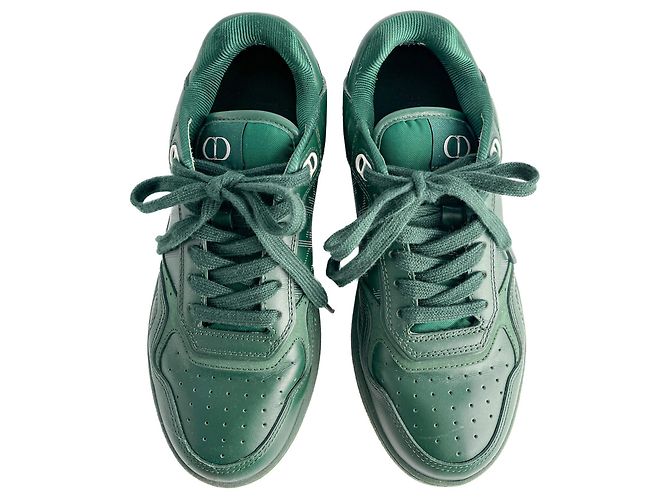 Dior Baskets Obliques en Cuir B27 38 Vert - vue 5