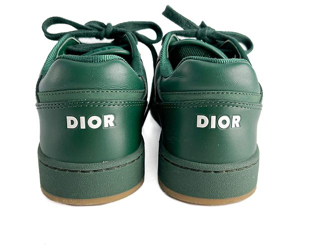 Dior Baskets Obliques en Cuir B27 38 Vert - vue 6