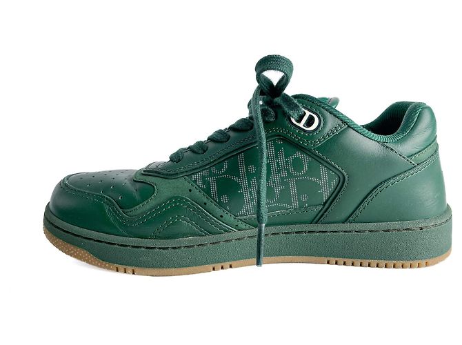 Dior Baskets Obliques en Cuir B27 38 Vert - vue 8