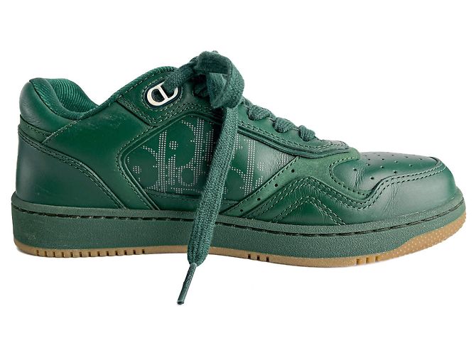 Dior Baskets Obliques en Cuir B27 38 Vert - vue 9