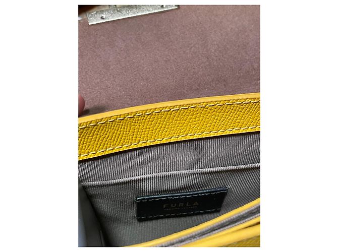 Borsa Furla Bella Mini Top Handle – Giallo Girasole – Ottime Condizioni - vista 10
