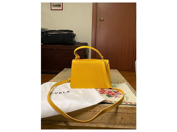 Borsa Furla Bella Mini Top Handle – Giallo Girasole – Ottime Condizioni - vista 3