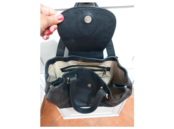Borsa tote Gucci in pelle nera Nero - vista 3