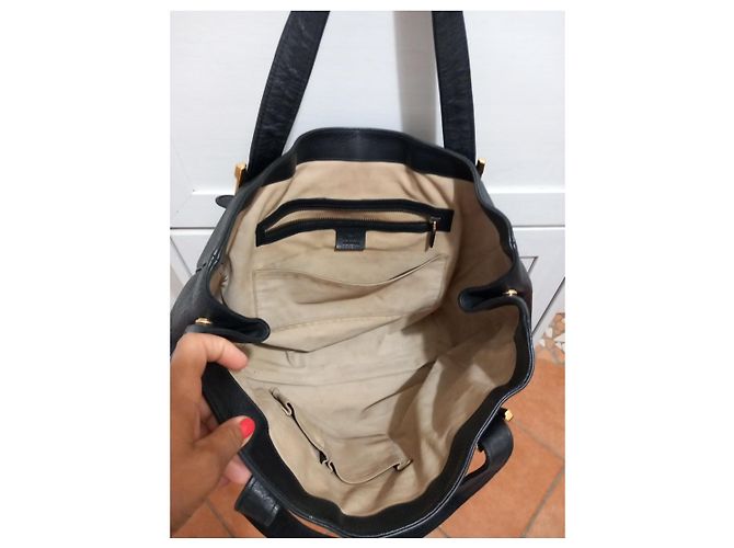 Borsa tote Gucci in pelle nera Nero - vista 4
