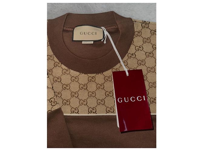 Gucci GG Monogram Pullover Brown Cotton - view 4