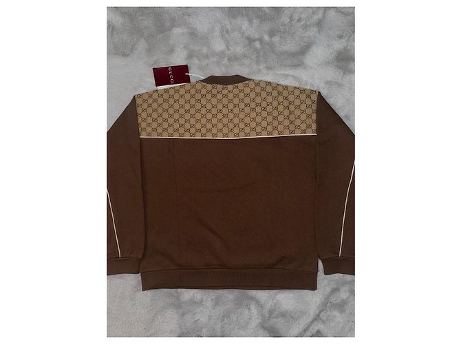 Gucci GG Monogram Pullover Brown Cotton - view 6