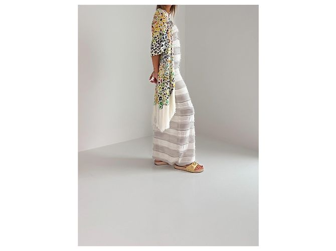 Autre Marque Chaqueta Kimono Athena Procopiou de seda estampado abstracto Multicolor - vista 4