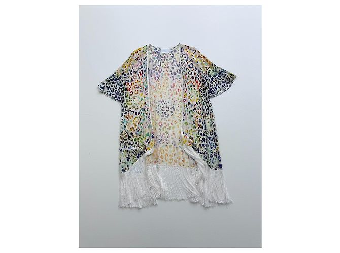 Autre Marque Chaqueta Kimono Athena Procopiou de seda estampado abstracto Multicolor - vista 5