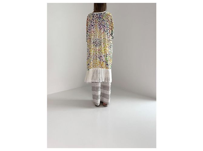Autre Marque Chaqueta Kimono Athena Procopiou de seda estampado abstracto Multicolor - vista 6