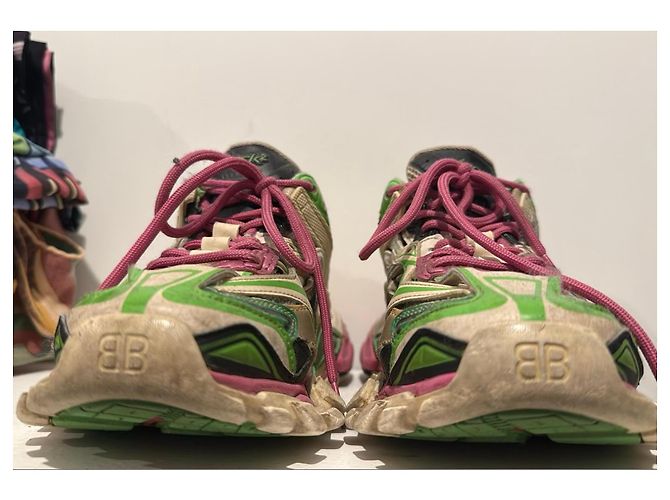 Balenciaga Track 2.0 Sneakers Schwarz Pink Beige Grün - Ansicht 3