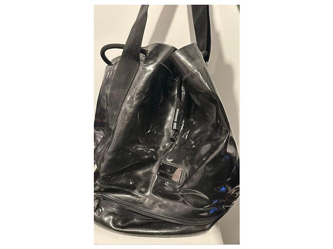 Adidas Bolsa de deporte negra de vinilo Negro - vista 2