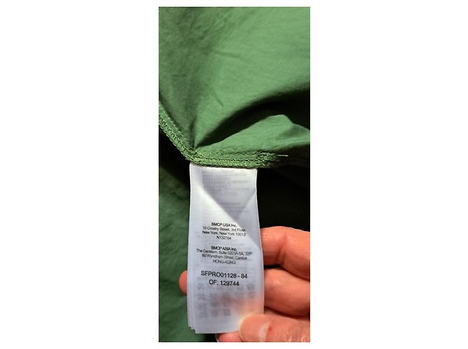 Sandro Kleid aus Baumwolle Khaki - Ansicht 6