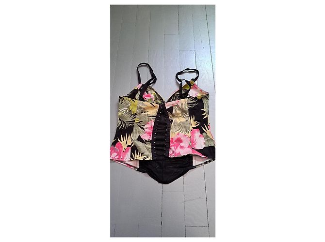 Autre Marque Bustier Floreale in Cotone ed Elastan Multicolore - vista 2
