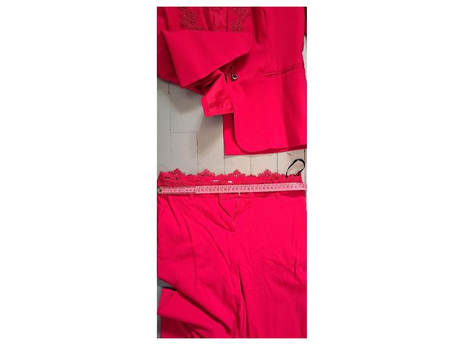 Autre Marque Terninho Morgan Fúcsia com detalhe em renda Fuschia - vista 12