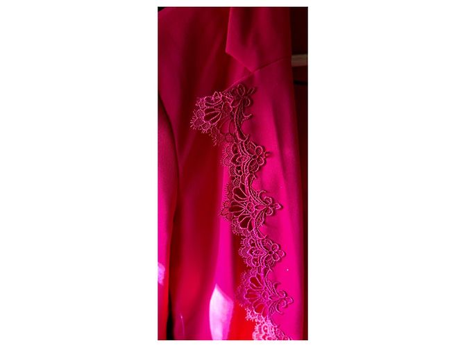 Autre Marque Terninho Morgan Fúcsia com detalhe em renda Fuschia - vista 13