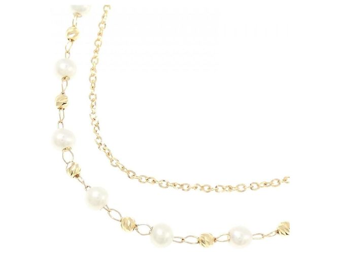 Autre Marque Collana 2 in 1 in perle d'acqua dolce Au750 D'oro - vista 3