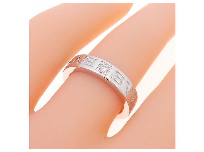 Bulgari Bvlgari B.zero1 750 Weißgold Diamantring Größe 7 Silber - Ansicht 5