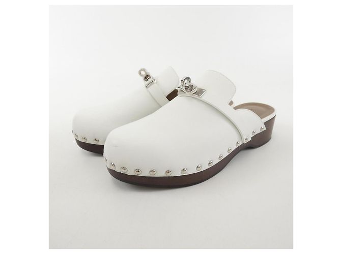 Hermès Lederschuhe 36 Weiß - Ansicht 3