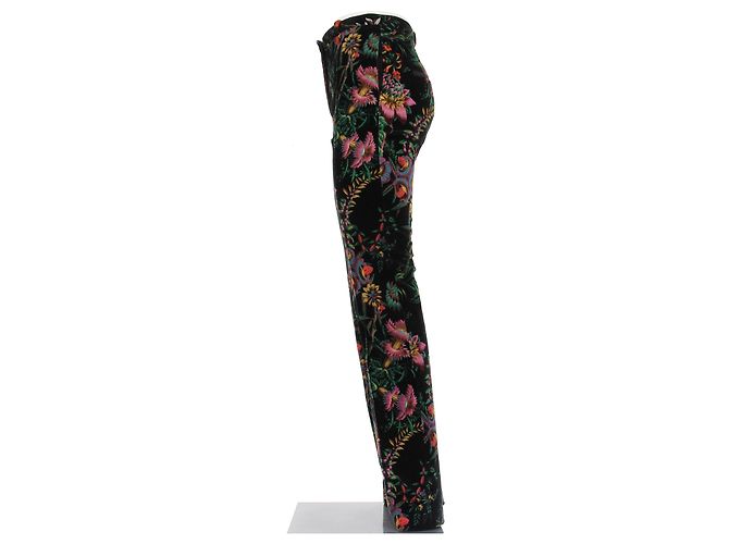 Paco Rabanne Pantalón estampado de flores Negro - vista 4