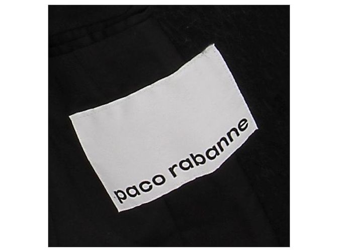 Paco Rabanne Kurzer schwarzer Wollmantel - Ansicht 5