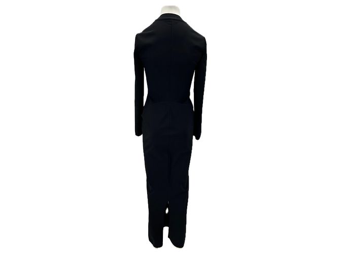 Alaïa Schwarzes Dekolleté-Kleid - Ansicht 2