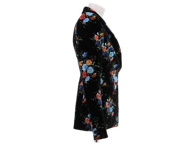 Paco Rabanne Blazer mit Blumenmuster Schwarz - Ansicht 3