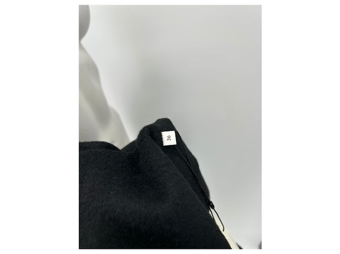 Sandro Manteau noir avec écharpe amovible Black - view 7