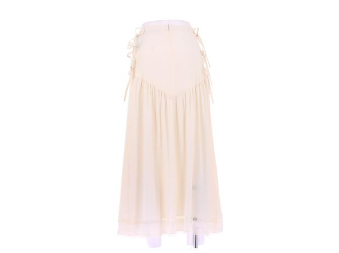 Falda larga beige con lazo Paco Rabanne - vista 2