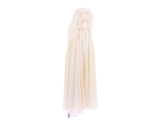 Falda larga beige con lazo Paco Rabanne - vista 3