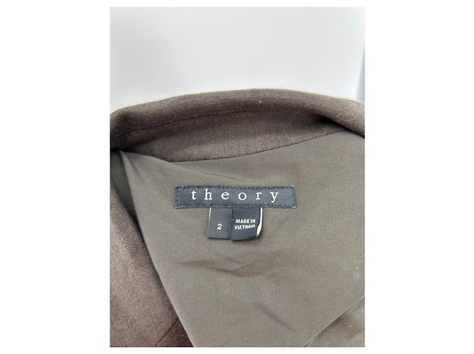 Blazer largo marrón Theory Castaño - vista 5