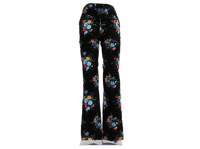 Paco Rabanne Blumenmusterhose Schwarz - Ansicht 2