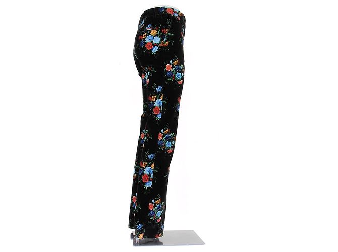 Paco Rabanne Blumenmusterhose Schwarz - Ansicht 3