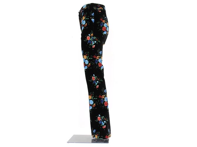 Paco Rabanne Blumenmusterhose Schwarz - Ansicht 4